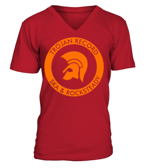 Trojan records Circle Logo V-Neck T-shirt