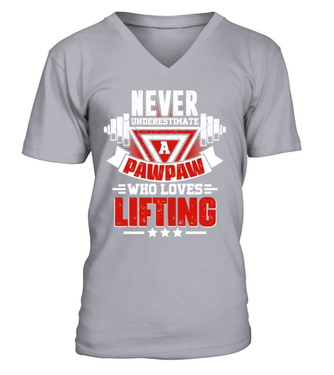 ver Underestimate Pawpaw Funny Gym Workout Fitness V-Neck T-shirt