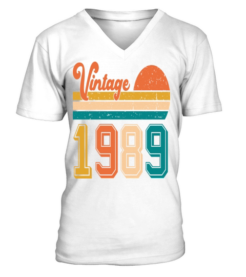 Vintage 1989 birthday gift V-Neck T-shirt