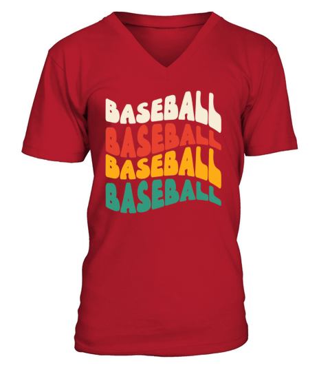 Vintage Baseball Hippie V-Neck T-shirt