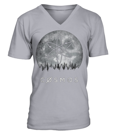 Vintage cosmos Coin in The Moon V-Neck T-shirt
