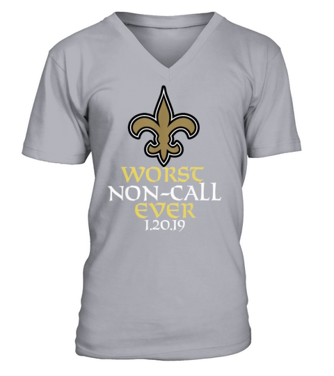 Worst Non call Ever We Were Robbed orleans saints V-Neck T-shirt
