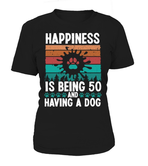 50th Birthday Retro Dog Mom Dog Dad 50 Year Old Women's T-Shirt