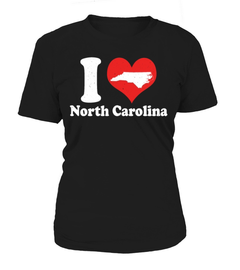 America Citizen US State Love Heart North Carolina Women's T-Shirt