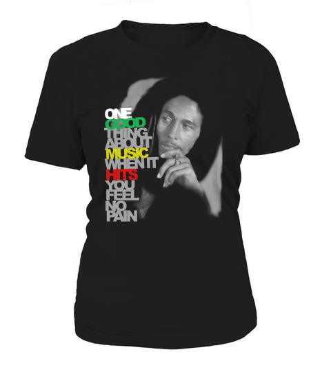 BOB MARLEY GOOD MUSIC HITS BLACK T-SHIRT Women's T-Shirt