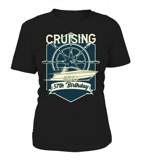 Cruising Into My 57th BirthdayBoat Captain Vintage Women's T-Shirt