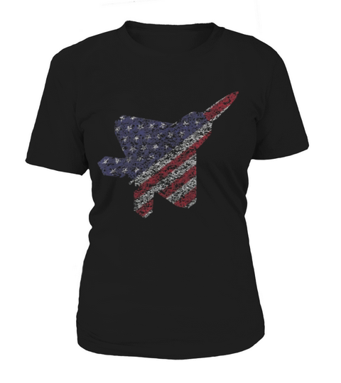 F22 Raptor Airplane Art 4th Of July Flag Patriotic shirt Women's T-Shirt