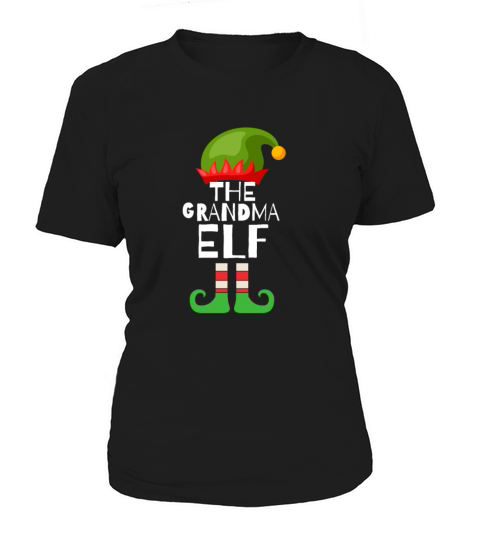 Grandma Elf Group Matching Family Christmas Funny Women's T-Shirt
