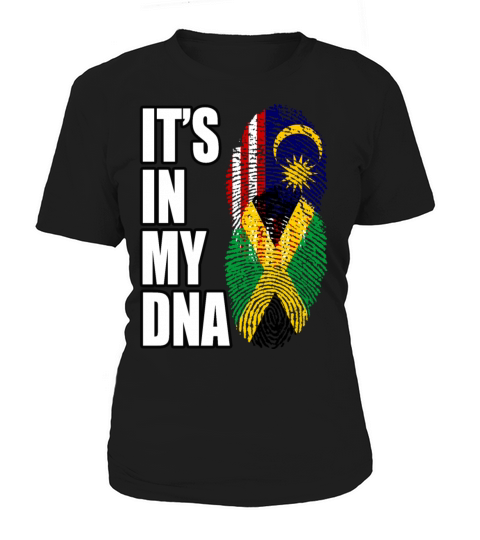 Malaysian And Jamaican Mix Heritage DNA Flag Women's T-Shirt