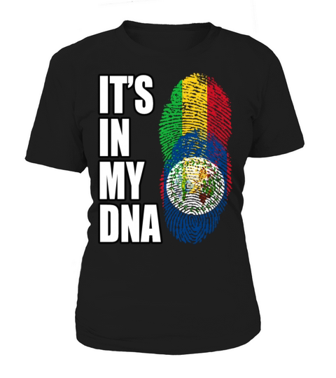 Malian And Belizean Mix Heritage DNA Flag Women's T-Shirt