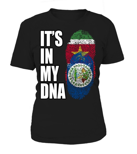 Surinamese And Belizean Vintage Heritage DNA Flag Women's T-Shirt