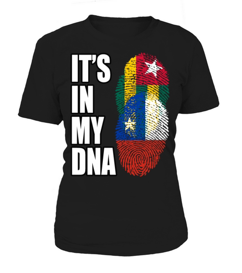 Togolese And Chilean Mix Heritage DNA Flag Women's T-Shirt