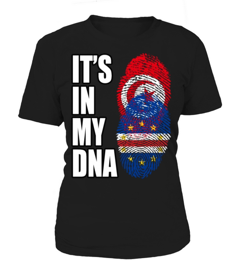 Tunisian And Cabo Verdean Mix Heritage DNA Flag Women's T-Shirt