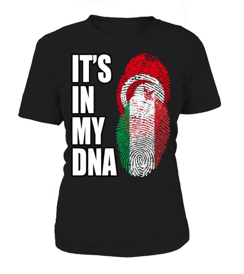 Tunisian And Italian Mix Heritage DNA Flag Women's T-Shirt