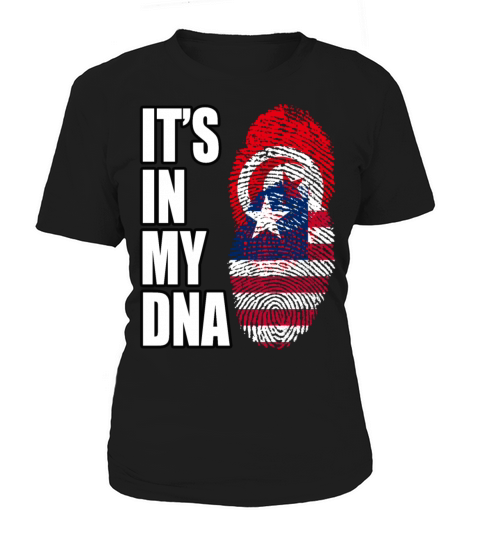 Tunisian And Liberian Mix Heritage DNA Flag Women's T-Shirt
