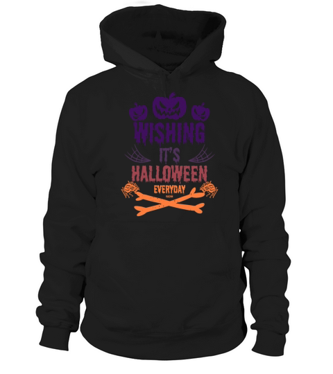 Every day Halloween Horror pumpkin with spider Hoodie Unisex