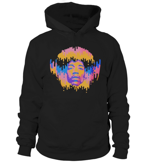 Jimi Hendrix Neon Melt Hoodie Unisex