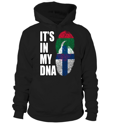 Maldivian And Finland Mix Heritage DNA Flag Hoodie Unisex