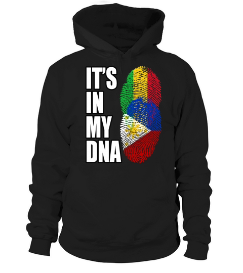 Malian And Filipino Mix Heritage DNA Flag Hoodie Unisex