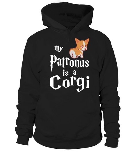 Mein Patronus ist ein Corgi Shirt Black Youth Hoodie Unisex