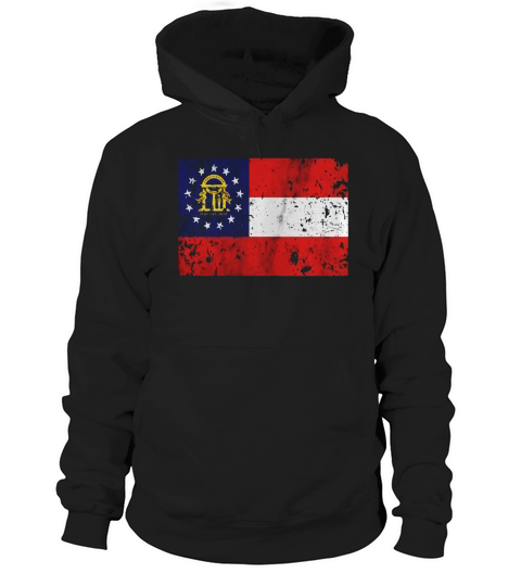 The Original Vintage Distressed Georgia State Flag T-Shirt Hoodie Unisex