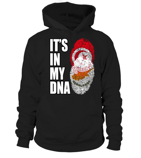 Tunisian And Cypriot Mix Heritage DNA Flag Hoodie Unisex