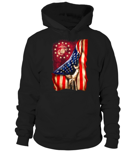 US Marine Corps American flag shirt Hoodie Unisex