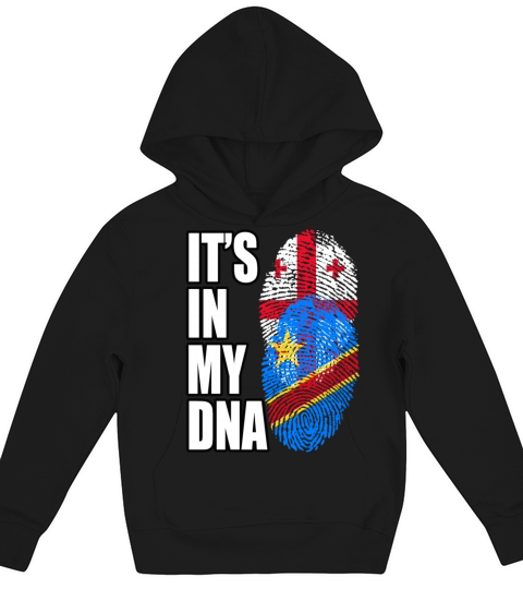 Georgian And Congolese Mix Heritage DNA Flag Kids Hoodie