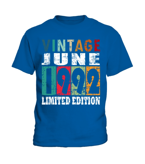 1992 vintage born in June gift Kids T-Shirt