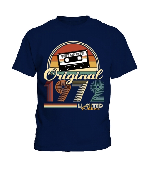 50th birthday vintage 1972 original 1972 Kids T-Shirt
