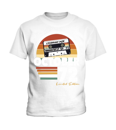 50th birthday vintage october 1972 limited edition Kids T-Shirt