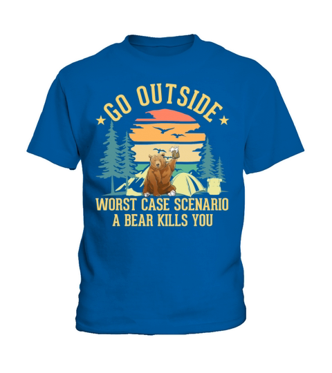Camping Funny Bear Outdoor Joke Camper Kids T-Shirt