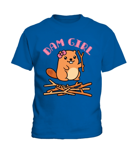 Dam Girl Cute Beaver Kids T-Shirt