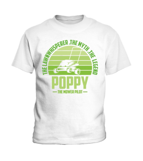 Funny Poppy Lawn Mowing Shirt Lawn Mower Mow Summe Kids T-Shirt
