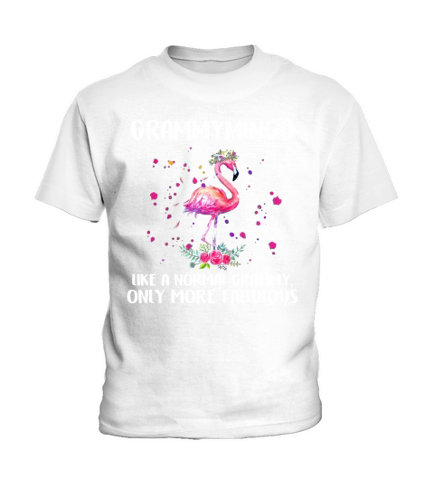 Grammymingo Like Normal Grammy More Fabulous Flamingo shirt Kids T-Shirt