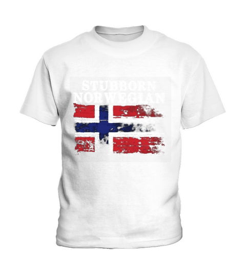 Iceland Flag Stubborn Norwegian Shirt Kids T-Shirt