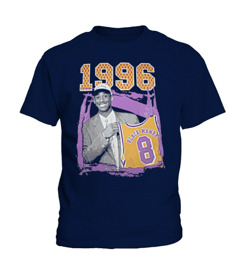 Kobe-Bryant 1996 Draft Day Black Mamba Number 8 Tribute T Shirt Kids T-Shirt