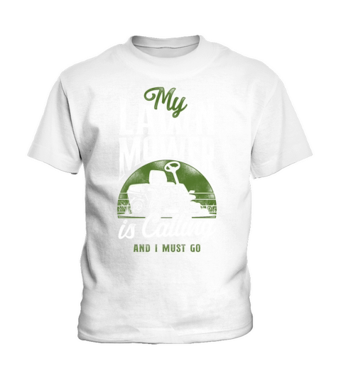 Lawn Mower Mowing Dad Father Kids T-Shirt