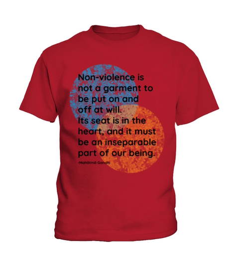 Mahatma Gandhi Non-Violence Quotes Kids T-Shirt