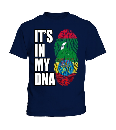 Maldivian And Ethiopian Mix Heritage DNA Flag Kids T-Shirt