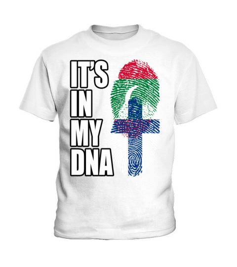 Maldivian And Finland Mix Heritage DNA Flag Kids T-Shirt