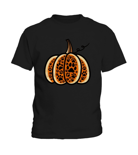 Paws Pumpkin Funny Halloween Costume Kids T-Shirt