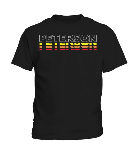 Peterson First Name Funny Vintage Sunset Peterson Kids T-Shirt
