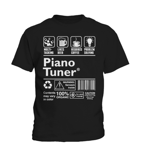 Piano Tuner Multitasking Beer Coffee Problem T-Shirt Kids T-Shirt