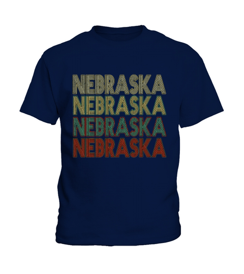 Retro America State Flag Vintage Nebraska Kids T-Shirt