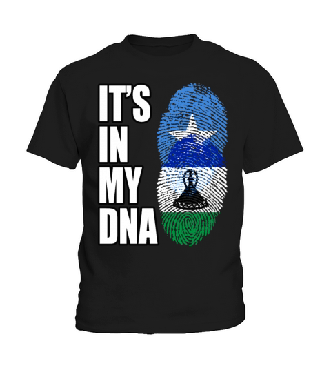 Somali And Basotho Vintage Heritage DNA Flag Kids T-Shirt