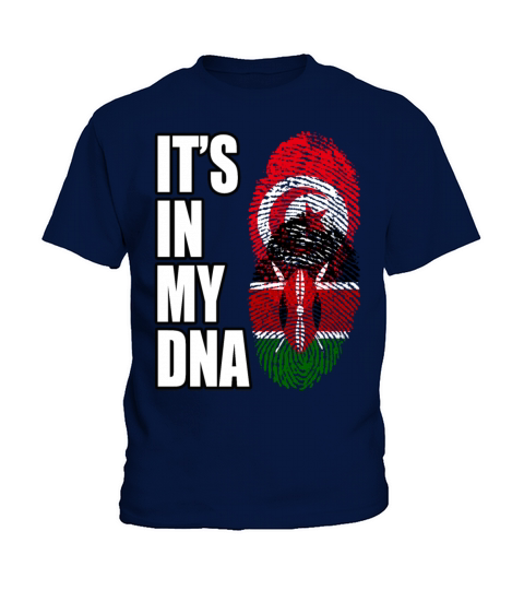 Tunisian And Kenyan Mix Heritage DNA Flag Kids T-Shirt