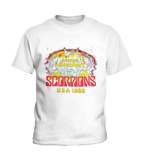 vintage 80s SCORPIONS SAVAGE AMUSEMENT TOUR 1988 Kids T-Shirt