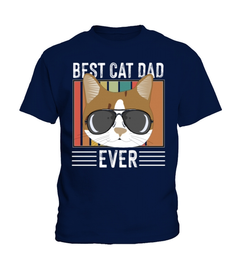 Vintage Best Cat Dad Ever Bump tee T Shirt Kids T-Shirt