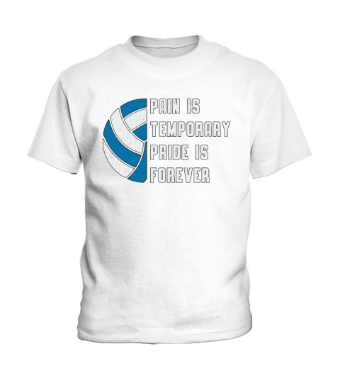 Volleyball Pain Is Temporary Beach Retro Player Kids T-Shirt